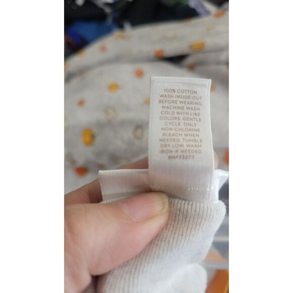 lauren conrad womens pajama set size 4X pumpkin fall print top and pants - Picture 5 of 6